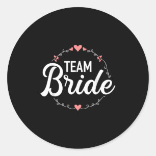 Team Bruid Bachelorette Feest Ronde Sticker