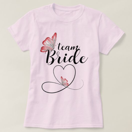 Team Bruid Bachelorette Feest T-shirt (Design voorkant)