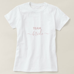 Team Bruid Blush Roze Bachelorette Feestje T-shirt