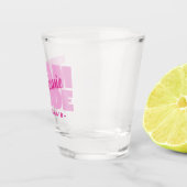 Team Bruid Bruidsmeisje Naam Bruidsjonker Roze Fav Shot Glas (Rechts)