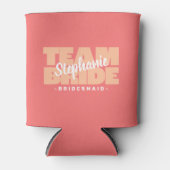 Team bruid bruidsmeisje naam bruiloft aangepaste p blikjeskoeler (Voorkant)