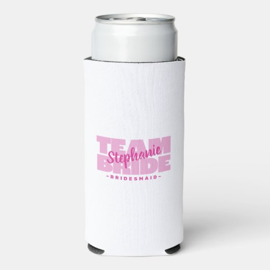 Team bruid bruidsmeisje naam bruiloft partij schat (Seltzer Achterkant)