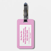 Team Bruid Bruidsmeisjes Meisjes Avond Roze Bagagelabel (Achterkant verticaal)