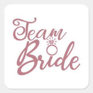 Team Bruid - Bruiloft Hen Party Vierkante Sticker