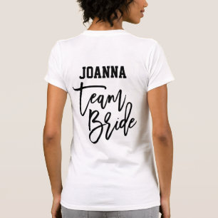 Team Bruid Citaat Eenvoudige Getuige Monogram T-shirt