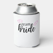 Team Bruid Dubbel Hart - zwarte belettering Blikjeskoeler (Blikje Achterkant)