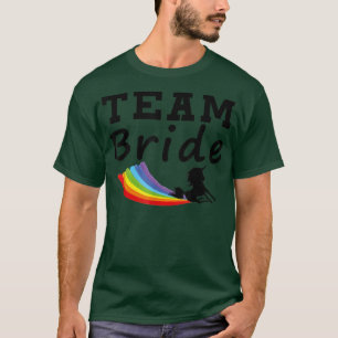 Team Bruid Eenhoorn Regenboog Gay LGBT Grappig T-shirt