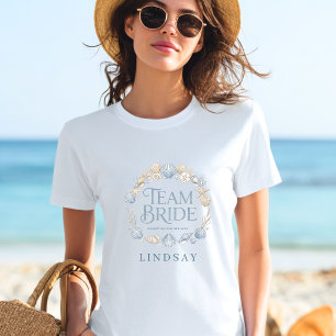 Team Bruid! Elegante Bruid met Strand- en Kustthem T-shirt