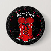 Team Bruid Flirterig Rode Lijfje Ronde Button 7,6 Cm (Voorkant)