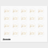Team Bruid - Gouden faux folie sticker (Vel)