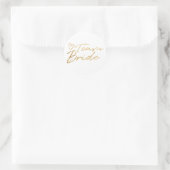 Team Bruid - Gouden faux folie sticker (Tas)