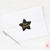 Team Bruid Gouden Hart Ster Sticker (Envelop)