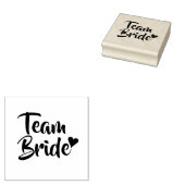 Team Bruid Hart Rubberstempel (Gestempeld)