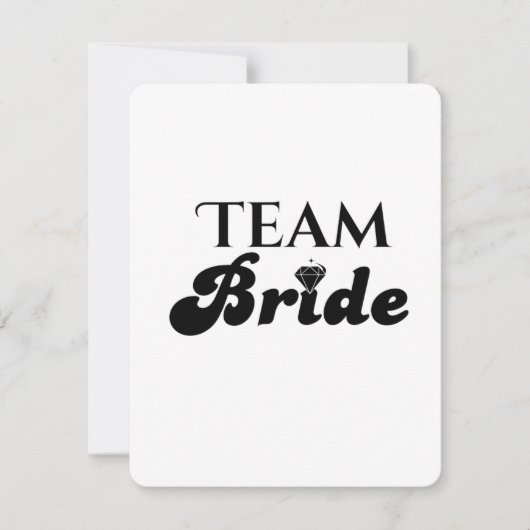Team Bruid Kaart (Voorkant)