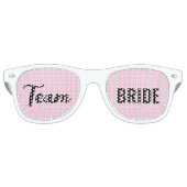 Team Bruid Koel Fun Brideparty Retro Zonnebril (Voorkant)