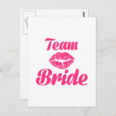 Team bruid kus briefkaart (Voorkant / Achterkant)