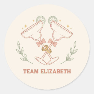 Team Bruid Margs & Huwelijk Meisjesuitje Ronde Sticker