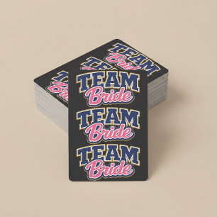 Team Bruid Moedige Trouwpartij Pokerkaarten