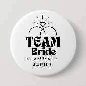 Team Bruid Naam Bachelorette Feest Ronde Button 7,6 Cm (Voorkant)