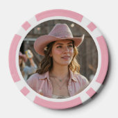 Team Bruid Nashville Cowgirl Foto Bachelorette Poker Chips (Achterkant)