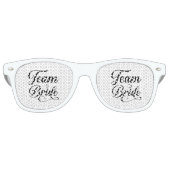Team Bruid Retro Feest Zonnebril (Voorkant)