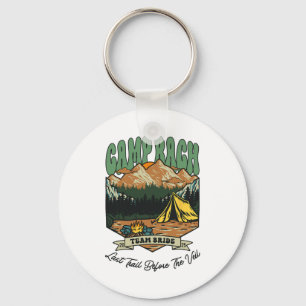Team Bruid Retro Kamp Bach Camping Bachelorette Fe Sleutelhanger