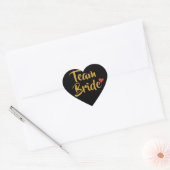 Team Bruid Rode Hart Sticker (Envelop)