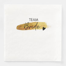 Team Bruid Servet - Gouden Bachelorette-feestserve