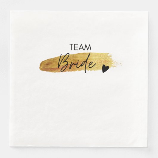 Team Bruid Servet - Gouden Bachelorette-feestserve (Voorkant)
