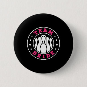 Team Bruid Team Bruidegom Bowling Bachelorfeest Hu Ronde Button 5,7 Cm