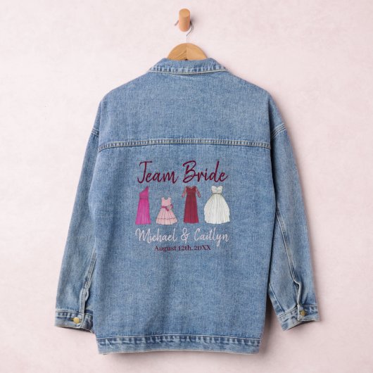 Team Bruid Trouwjurk Bruidsjurk Jurk Denim Jacket (Hangar)