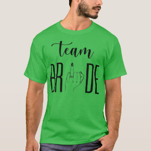 Team Bruid Trouwring Vinger Grappig Sarcasisch T-shirt