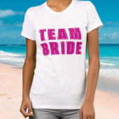 TEAM BRUID varisity stijl hot roze bachelorette T-shirt