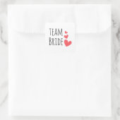 Team Bruid Vierkante Sticker (Tas)
