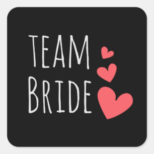 Team Bruid Vierkante Sticker