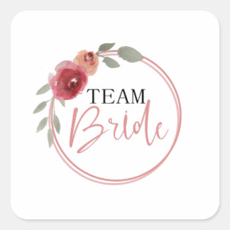Team Bruid Vierkante Sticker