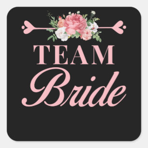 Team Bruid Vierkante Sticker