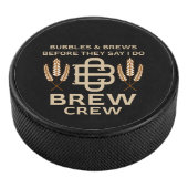 Team Bruidegom Afscheidscadeau Weekend Grappige Ca Hockey Puck (3/4)