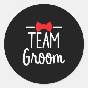 Team Bruidegom Bachelorfeest Ronde Sticker