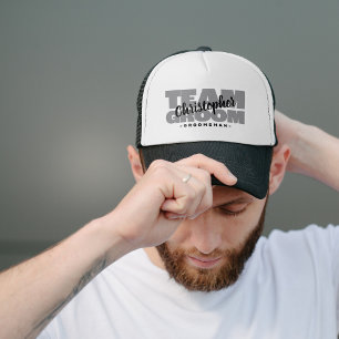 Team Bruidegom Bruidsjonker Naam Grijs Trucker Pet