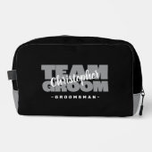 Team Bruidegom Bruidsjonker Trouw Geschenk Zwart R Toilettasje (Voorkant)