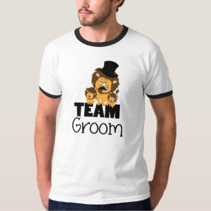 Team bruidegom cartoon t-shirt