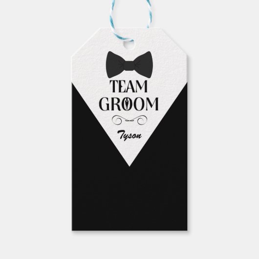 Team bruidegom - Groomsmen Gift Label Cadeaulabel (Voorkant)