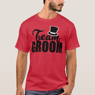 Team Bruidegom Hoed Bachelorfeest Trouwen Grappig T-shirt