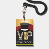 Team bruidegom trouwbadge badge (Voorkant met koord)