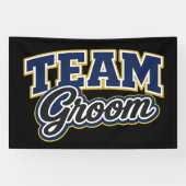 Team Bruidegom Trouwfeest Spandoek (Horizontaal)