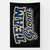 Team Bruidegom Trouwfeest Spandoek (Verticaal)