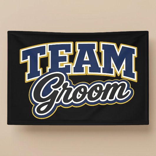 Team Bruidegom Trouwfeest Spandoek