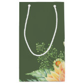 Team bruidegom. Zonnebloem schilderij papier Klein Cadeauzakje (Achterkant)