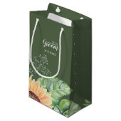 Team bruidegom. Zonnebloem schilderij papier Klein Cadeauzakje (Voorkant Gekanteld)